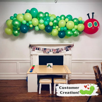 Hungry One Green Caterpillar Balloon Garland Kit