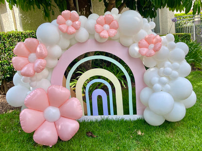 Pastel Pink Daisy Balloon Garland Kit