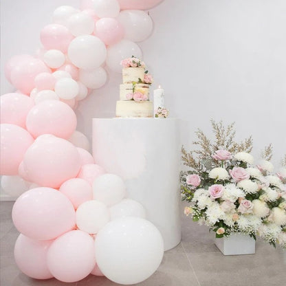 Coquette Pink and White Balloon Garland Kit