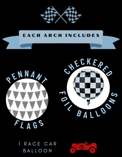 Vintage Race Car Balloon Garland Kit