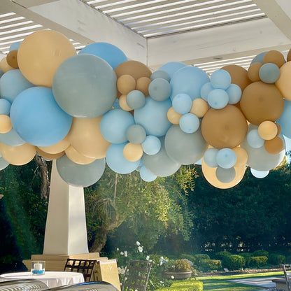 We Can Bear-ly Wait Blue Teddy Bear Balloon Garland Kit