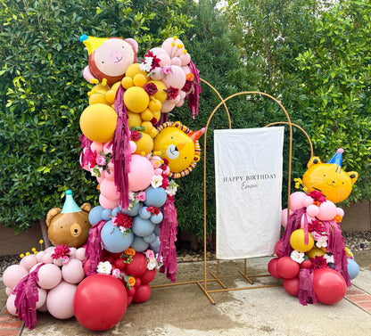 Party Animal Balloon Arch Kit, One Party Animal, Wild One First Birthday Balloon, Animals With Party Hats, Cute Balloon Animals
