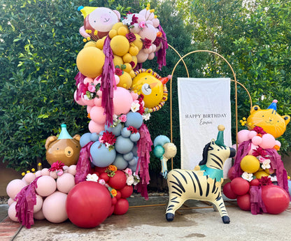 Party Animal Balloon Arch Kit, One Party Animal, Wild One First Birthday Balloon, Animals With Party Hats, Cute Balloon Animals