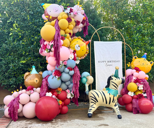 Party Animal Balloon Arch Kit, One Party Animal, Wild One First Birthday Balloon, Animals With Party Hats, Cute Balloon Animals
